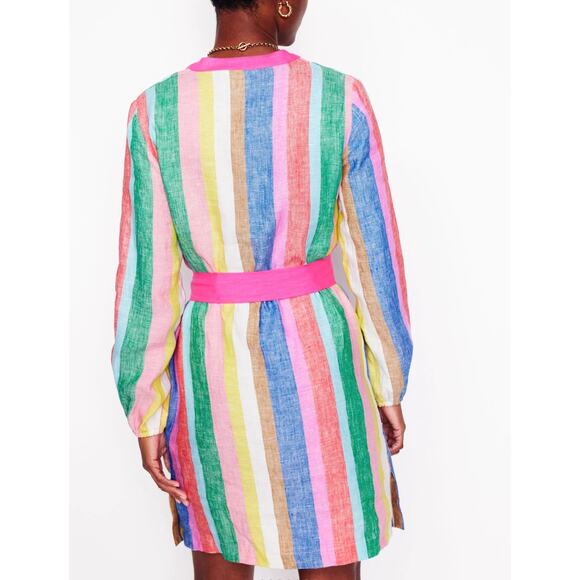 NWT Boden Cleo Linen Tie Waist Dress - Picture 2 of 5